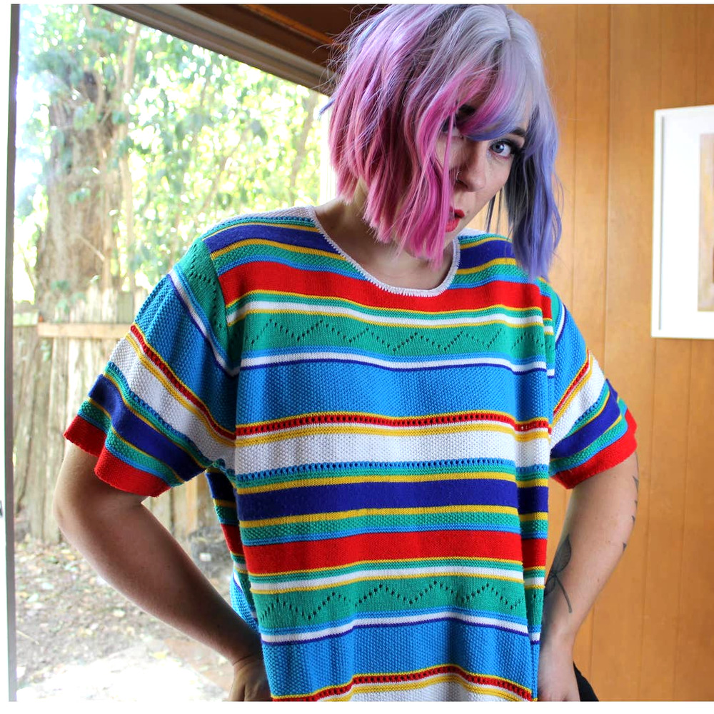 Vintage Multicolor Knit Sweater